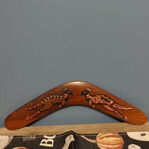 Hand Made Wooden Boomerang Australian Aboriginal Art